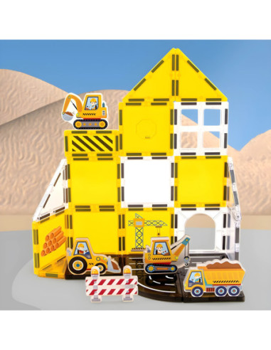 WOOPIE Klocki Magnetyczne Plac Budowy 47 el.