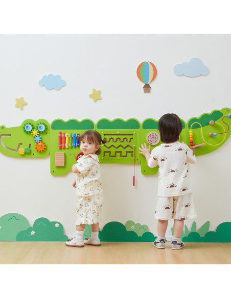 VIGA ablica Sensoryczna Manipulacyjna Krokodyl Certyfikat FSC Montessori