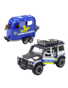 WOOPIE Zestaw Samochód Terenowy Policyjny z Przyczepą dla Konia 2