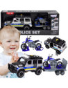 WOOPIE Zestaw Samochód Terenowy Policyjny z Przyczepą na Motocykl