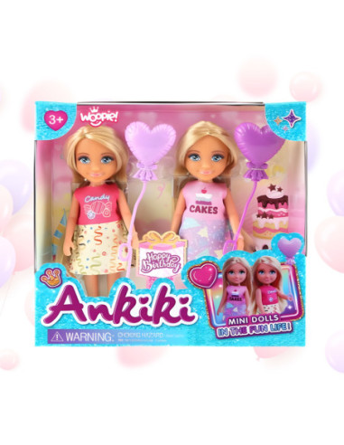 Woopie Zestaw Urodzinowy Dwóch Laleczek - Candy i Cakes
