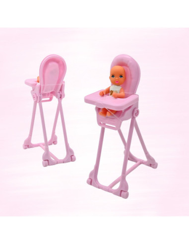 WOOPIE Lalka Mama Bobas Krzesełko do Karmienia Zestaw Akcesoria