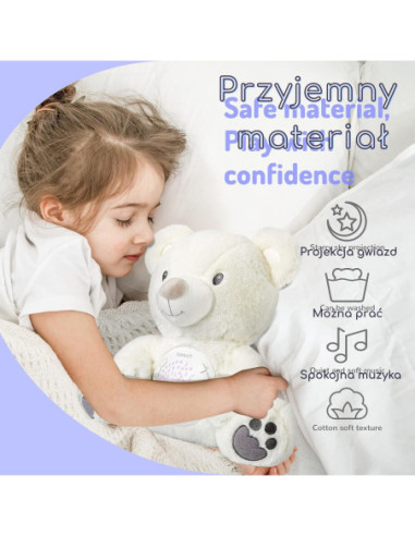 WOOPIE BABY Przytulanka Miś z Projektorem Uspokajacz 15 Melodii