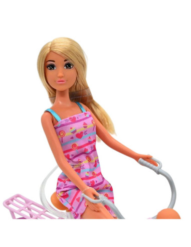 WOOPIE Lalka Mama Rowerzystka Bobas w Foteliku Rower