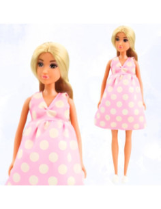 WOOPIE Zestaw Lalek Rodzina Lily w Ciąży Tata Niemowlak Wózek Akcesoria 2