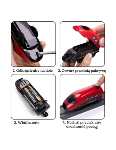 WOOPIE Zestaw Kolejka Elektryczna Pendolino Straż Pożarna 66el.