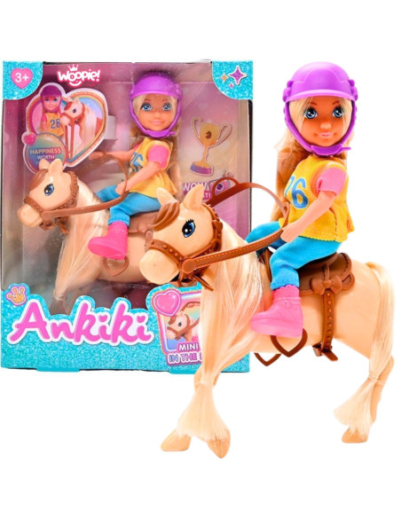 WOOPIE Zestaw Laleczka Jeździec z Koniem