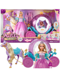 WOOPIE ROYAL Lalka Księżniczka Lily i Magiczny Powóz Karoca Akcesoria