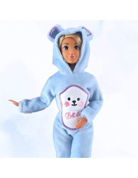 WOOPIE Lalki Kombinezony Niebieskie Misie Zestaw 2szt.