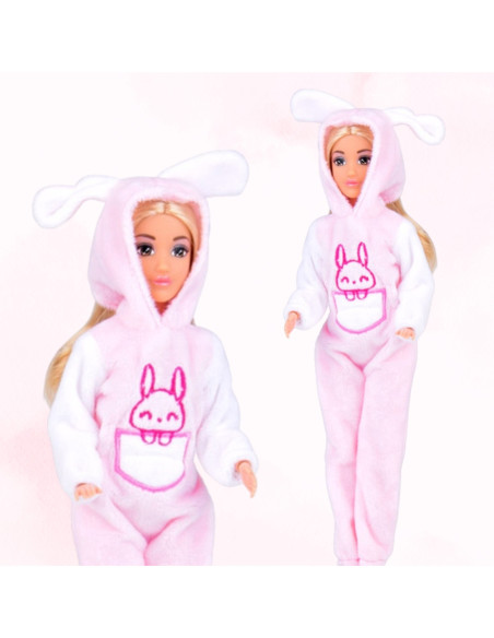 WOOPIE Lalki Kombinezony Różowe króliczki Zestaw 2szt.