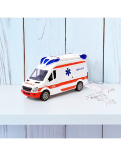 WOOPIE Pogotowie Karetka Ambulans Nosze w Zestawie + Sygnały Dźwiękowe I Świetlne 2