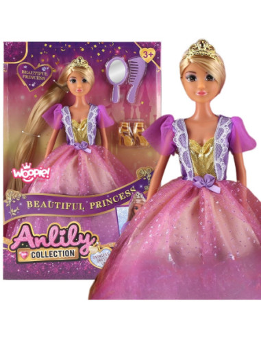 WOOPIE ROYAL Lalka Lili Księżniczka z Długimi Włosami i Akcesoriami