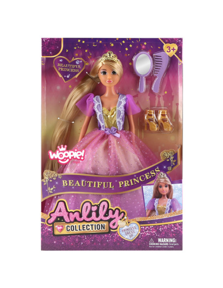 WOOPIE ROYAL Lalka Lili Księżniczka z Długimi Włosami i Akcesoriami