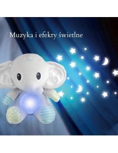 Słonik Projektor Przytulanka WOOPIE – Uspokajacz 12 Melodii 0+ 2