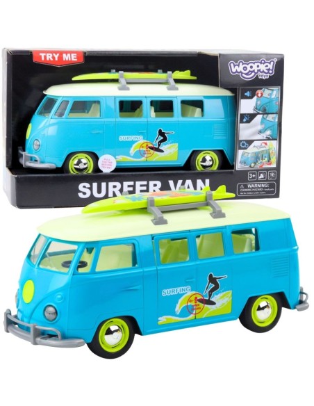 Classic Bus Surfing Van Red 1:14 TOY STAR – Light and Sound