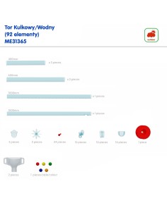 MATSERKIDZ Zestaw do Budowy Toru Wodnego 92el. dla Dzieci