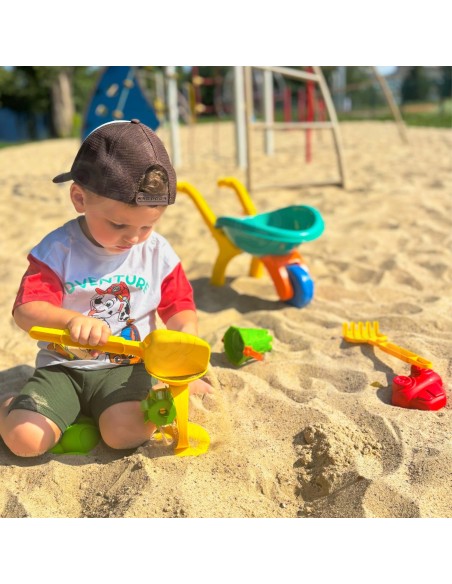 WOOPIE Taczka Ogrodowa Zestaw do Piasku 10 el. - zabawa na świeżym powietrzu