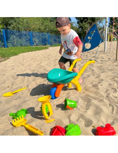 WOOPIE Taczka Ogrodowa Zestaw do Piasku 10 el. - zabawa na świeżym powietrzu