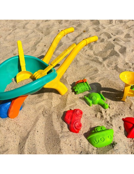 WOOPIE Taczka Ogrodowa Zestaw do Piasku 10 el. - zabawa na świeżym powietrzu