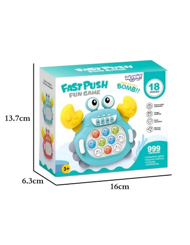 Gra POP IT Elektroniczna Antystresowa Krab Czerwony - WOOPIE