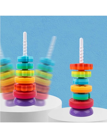 Edukacyjna Piramidka Zakręcona Wieża Zwierząt WOOPIE BABY