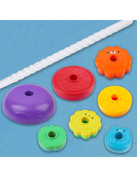 Edukacyjna Piramidka Zakręcona Wieża Zwierząt WOOPIE BABY