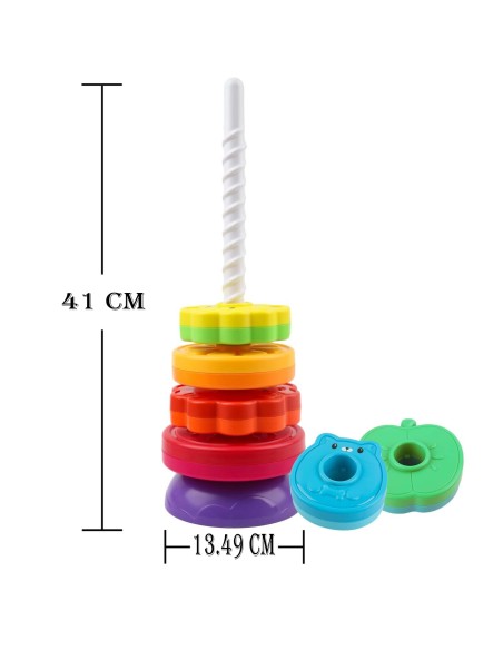 Edukacyjna Piramidka Zakręcona Wieża Zwierząt WOOPIE BABY