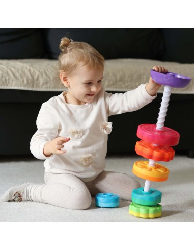 Edukacyjna Piramidka Zakręcona Wieża Zwierząt WOOPIE BABY