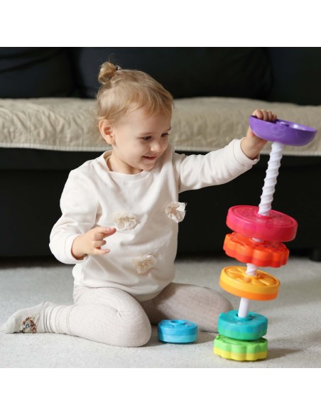 Edukacyjna Piramidka Zakręcona Wieża Zwierząt WOOPIE BABY