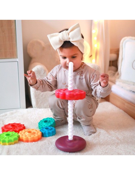 WOOPO BABY Educational Pyramid Twisted Tower for Children