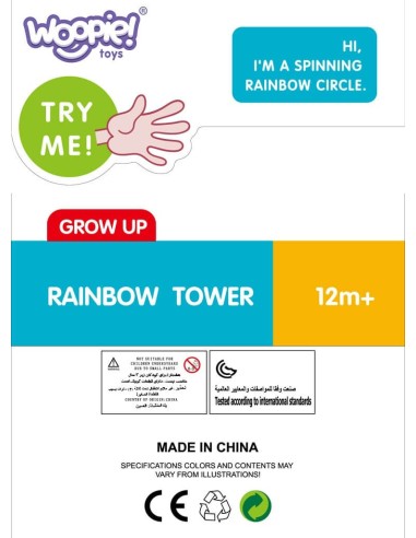 WOOPO BABY Piramidka Edukacyjna Zakręcona Wieża dla Dzieci