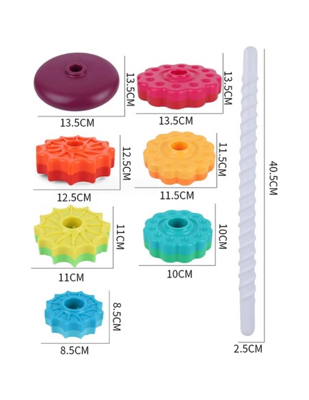 WOOPO BABY Educational Pyramid Twisted Tower for Children