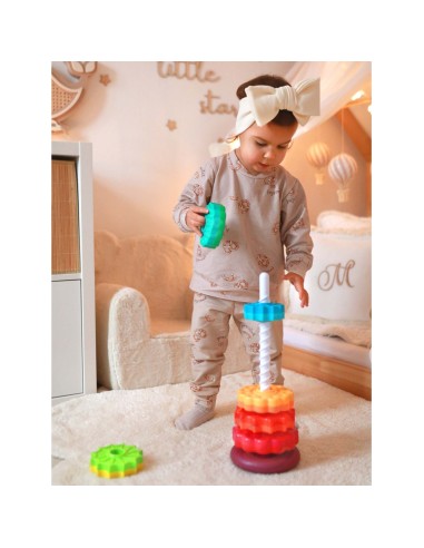 WOOPO BABY Educational Pyramid Twisted Tower for Children