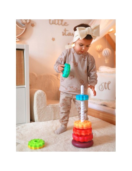 WOOPO BABY Educational Pyramid Twisted Tower for Children