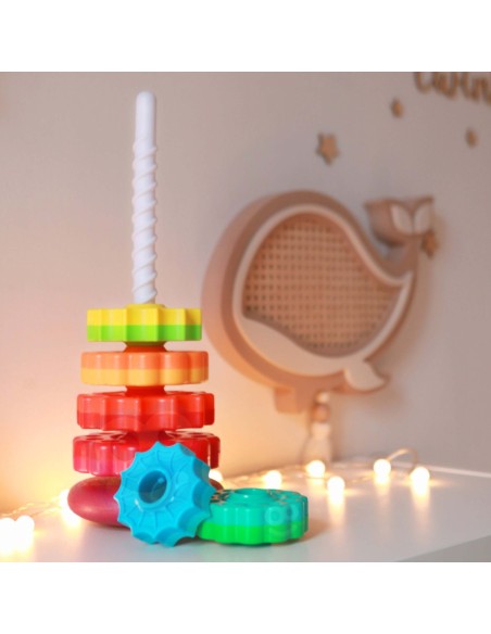 WOOPO BABY Educational Pyramid Twisted Tower for Children