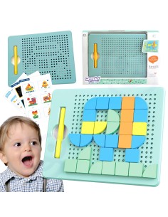 WOOPIE Magnetic Puzzle 2 in 1 Magnetic Drawing Creative Board 112 pcs.