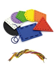 VIGA Drewniane Tablice sensoryczne ze sznurowadłami 2