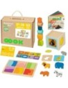 WOOPIE GREEN Box Pudełko XXL Montessori Edukacyjne 7w1 Sensoryczne 31-36 Mies.