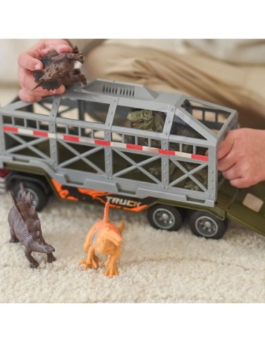 WOOPIE Ciężarówka Transporter Dinozaurów Auto z Dźwiękiem i Światłem