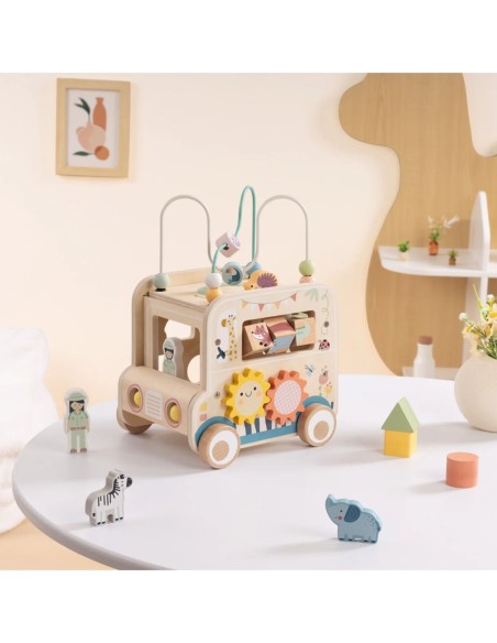 WOOPIE GREEN Drewniana Kostka Aktywności Samochód Terenowy Safari