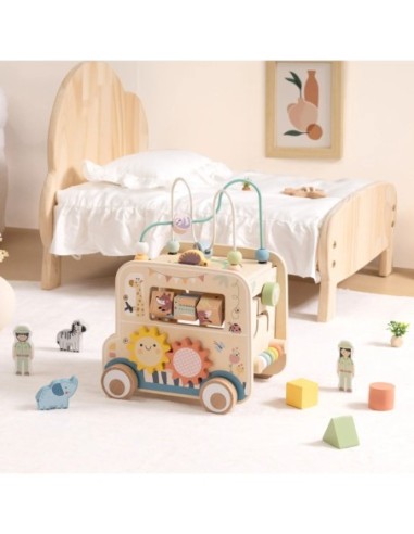 WOOPIE GREEN Drewniana Kostka Aktywności Samochód Terenowy Safari