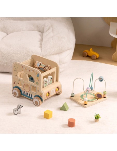 WOOPIE GREEN Drewniana Kostka Aktywności Samochód Terenowy Safari