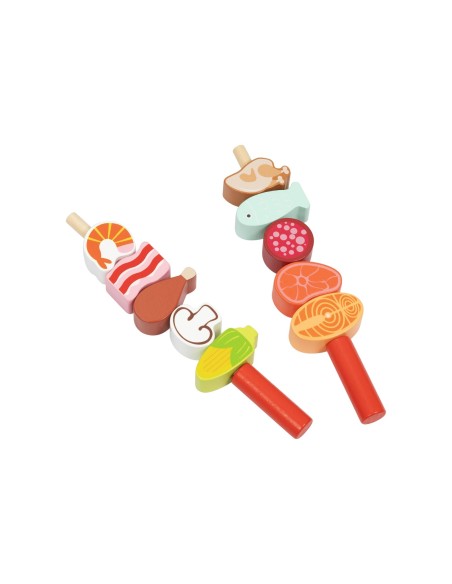 TOOKY TOY Drewniany Zestaw do Grillowania Tablica Edukacyjna