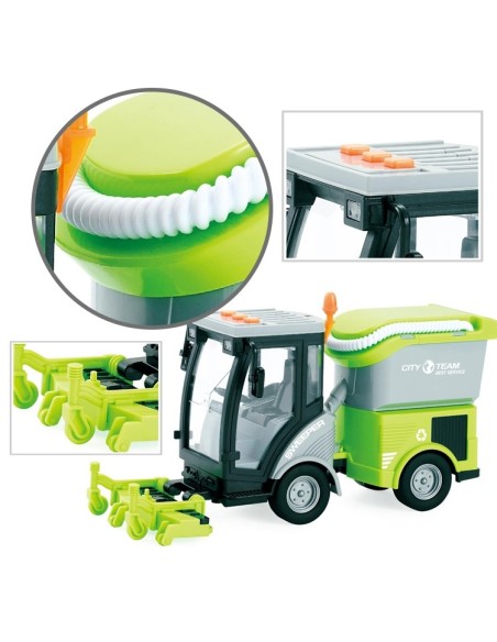 WOOPIE Zamiatarka Miejska 1:16 Zielona Efekty Dźwiękowe i Świetlne