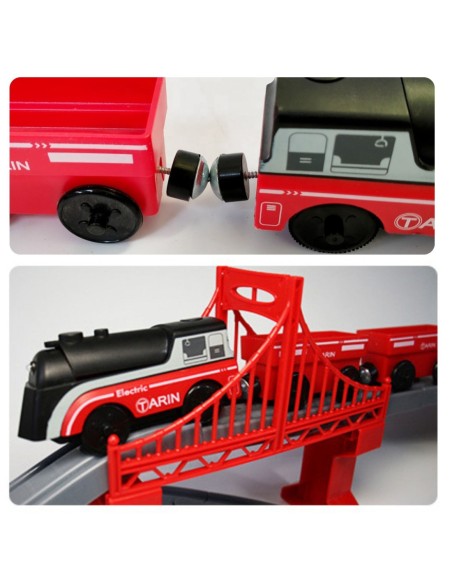 WOOPIE Zestaw Elektryczna Kolejka Farma Zwierzęta 70 Elementów