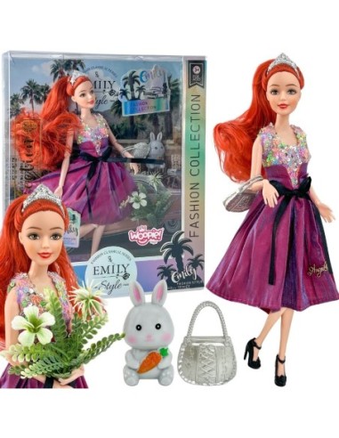 WOOPIE ROYAL Lalka Emi Style Fashion 32 cm - Stylowa Księżniczka w Różowej Sukni + Akcesoria