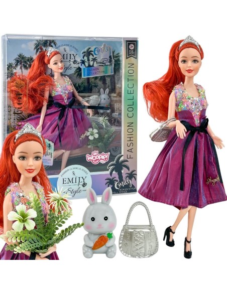 WOOPIE ROYAL Lalka Emi Style Fashion 32 cm - Stylowa Księżniczka w Różowej Sukni + Akcesoria
