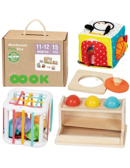 WOOPIE GREEN Pudełko Box 5w1 Montessori Edukacujny 11-12M