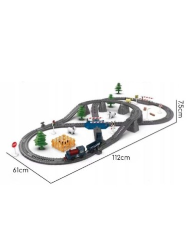 WOOPIE Kolejka Lokomotywa Towarowa XXL Baterie 90ele.