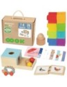 TOOKY TOY Box Pudełko XXL Montessori Edukacyjne 6w1 Sensoryczne 7-8 Mies